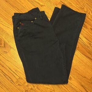 -Polo Ralph Lauren Authentic Dungarees Dark Navy-Blue Chinos Men's W35 L32